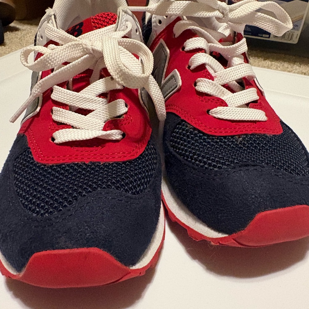 New Balance Red and Navy Sneakers - Picture 2 of 6